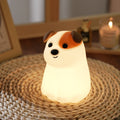 Atmosphere lamp ornaments dog silicone night light USB touch dimming baby room bedroom light pet children night light